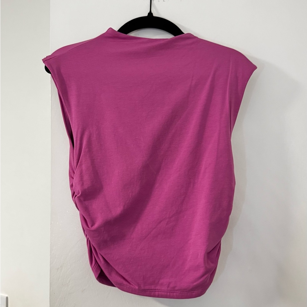 Abercrombie & Fitch Hot Pink Mock Neck Top